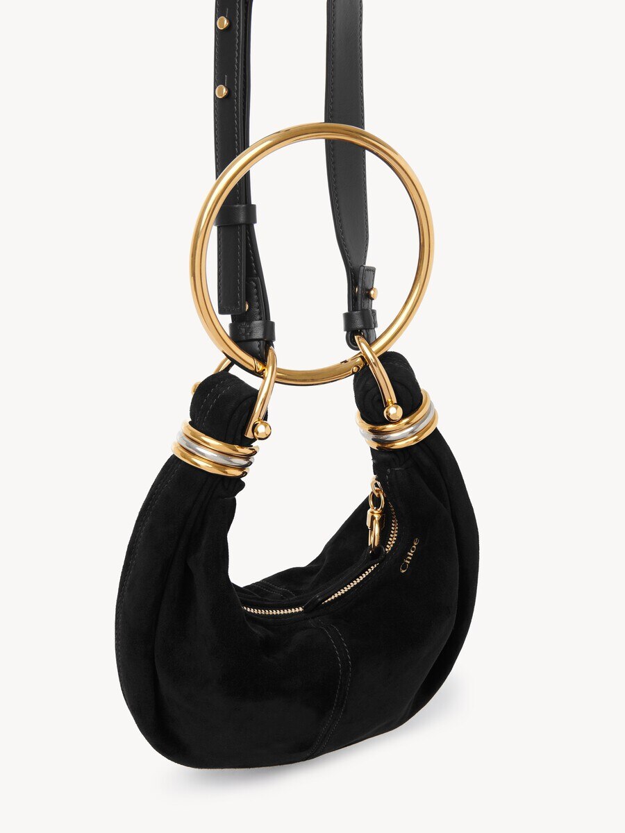 Mini Bracelet Hobo bag in suede leather - 5