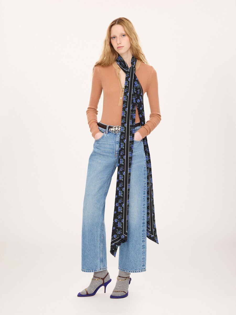 The Chlo&eacute; Folk bandeau scarf in silk cr&ecirc;pe - 3