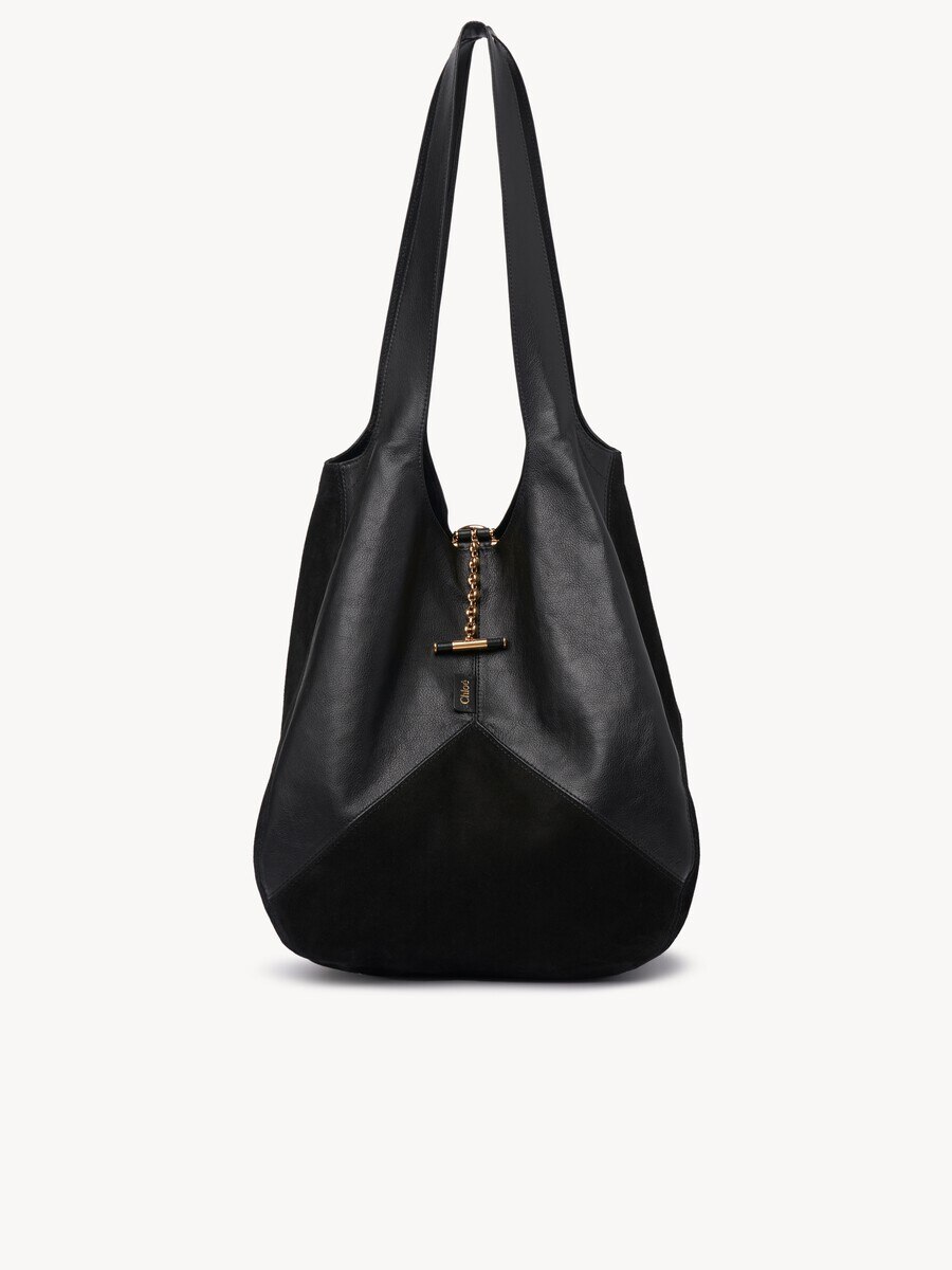 Sac Chlo&eacute; Balloon en cuir grain&eacute; et cuir velours - 1