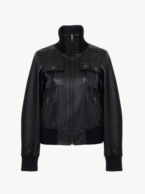 Blouson court en cuir