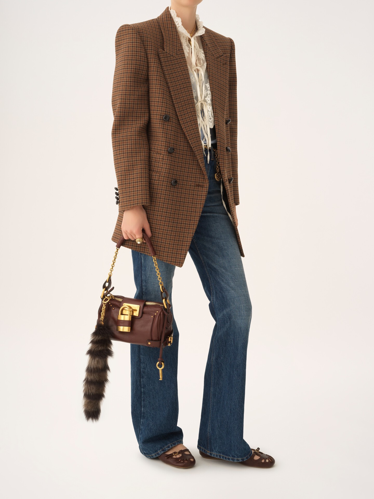 Small Paddington chain bag in grained leather - 9