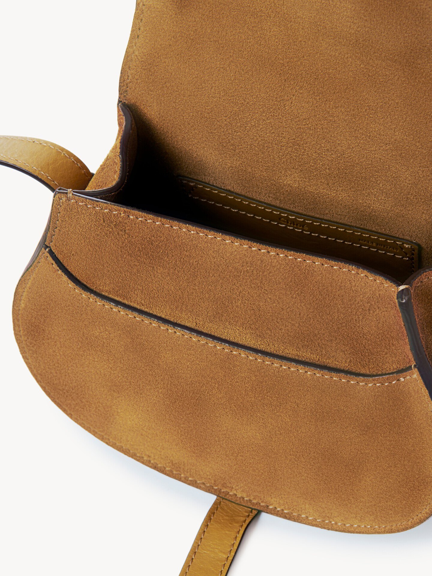 Small Marcie saddle bag in suede leather - 5.0