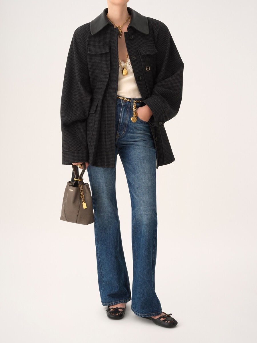 Small Chlo&eacute; Spin tote bag in grained leather - 7
