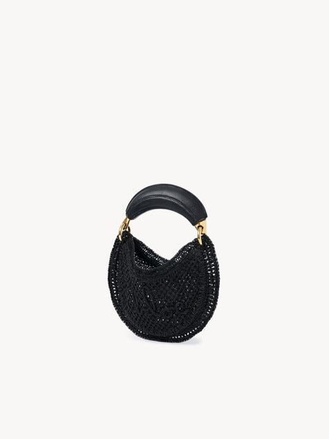 Mini Summer Banana hobo bag in glitter crochet