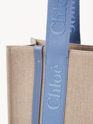 Woody tote bag in linen - 9