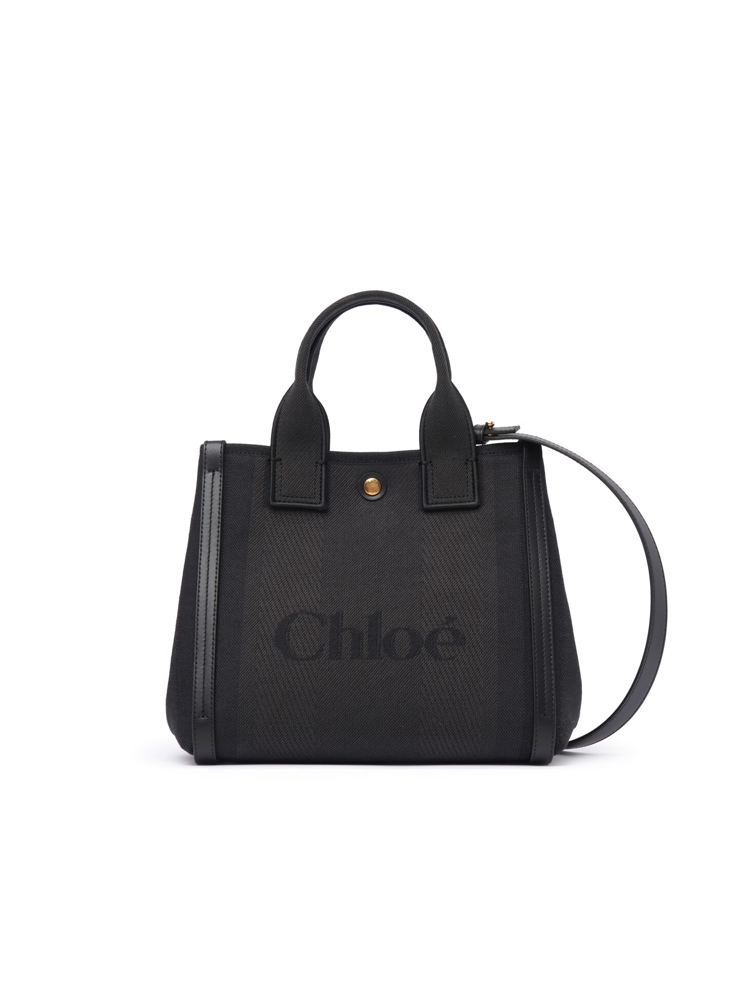 キャンバス製Chloé Carryスモールトートバッグ 黒 - Chloé