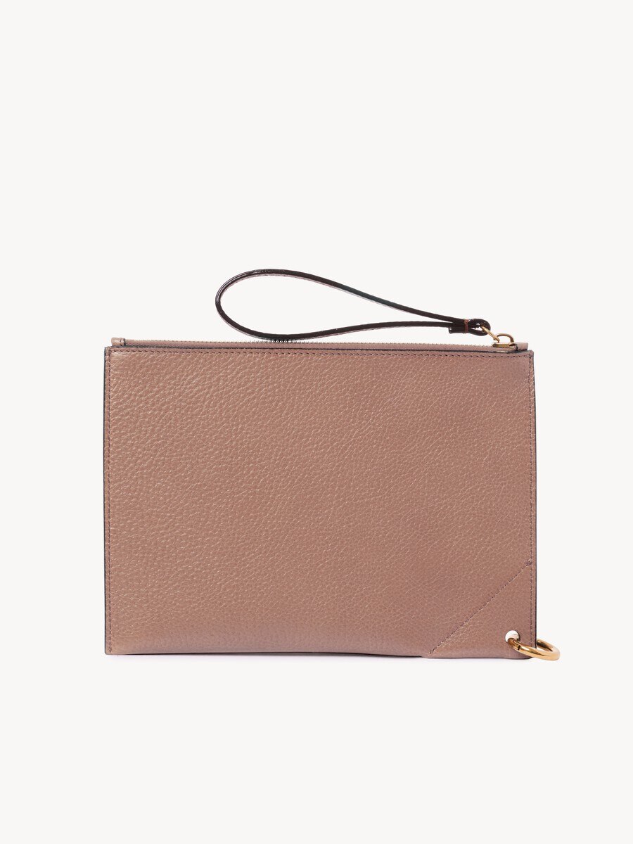 Chlo&eacute; Spin zipped pouch in grained leather - 3