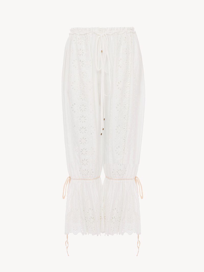 Fluid drawstring pants in soft cotton by Chloé
