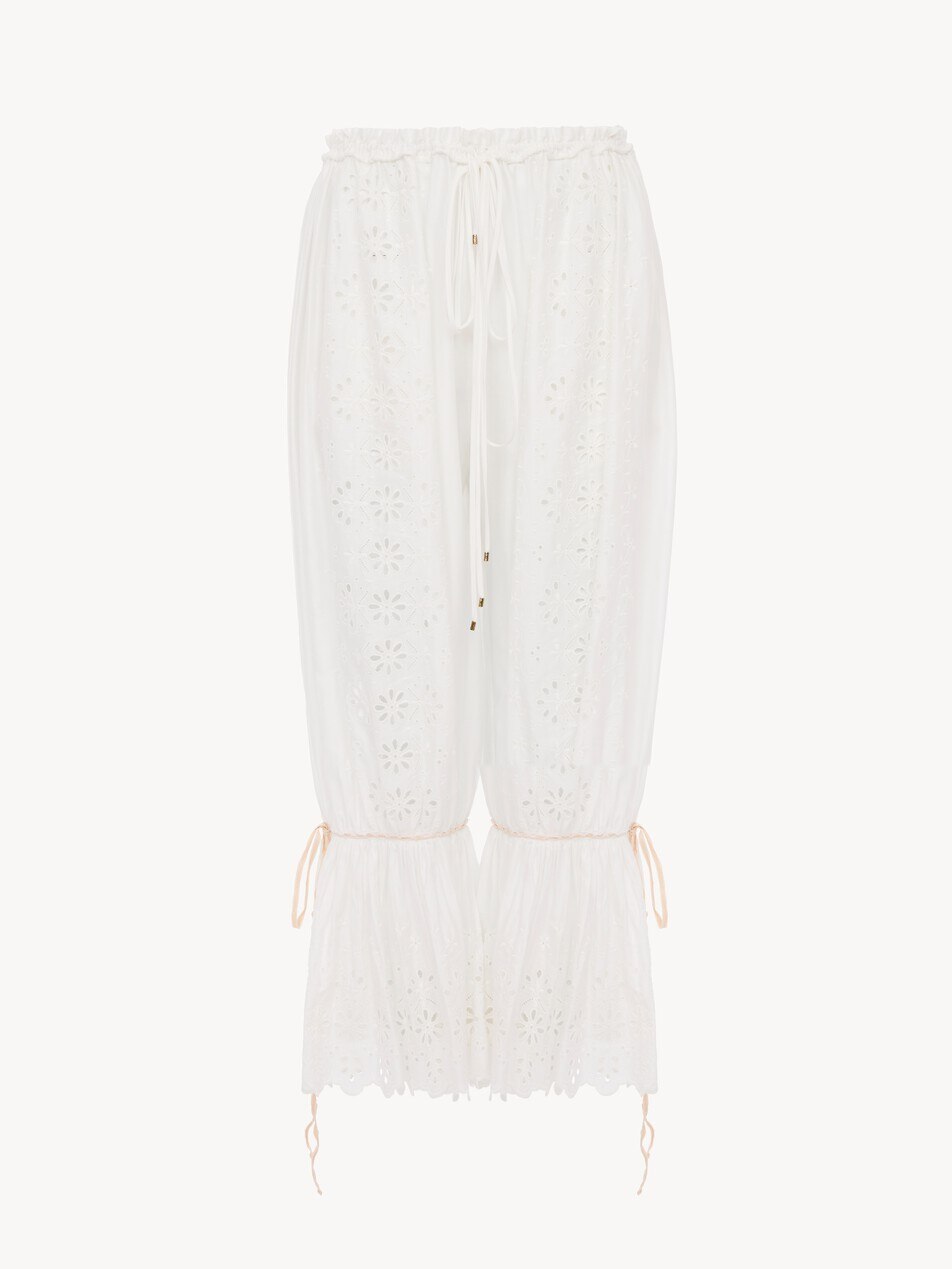Fluid drawstring pants in soft cotton - Packshot