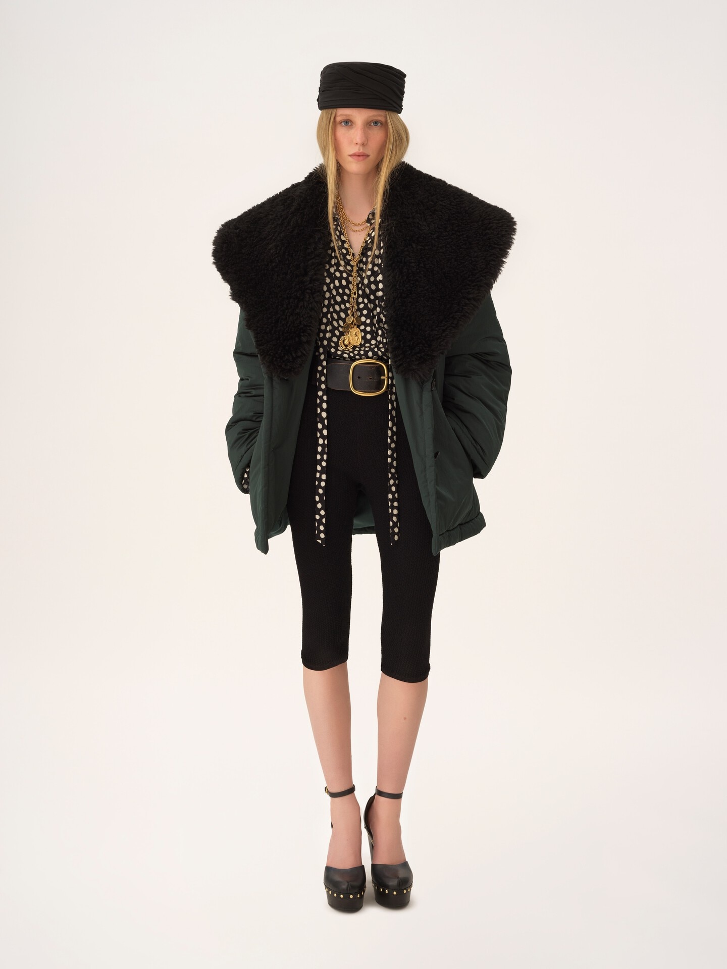 Manteau court en satin technique - 3