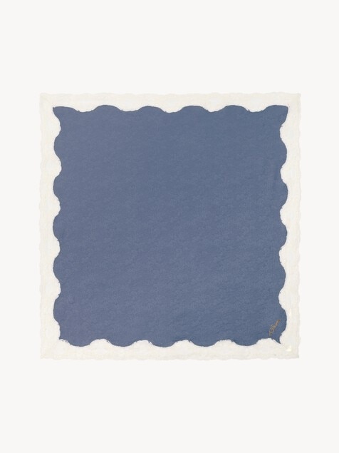 Foulard carr&eacute; Chlo&eacute; Poetic en soie et dentelle