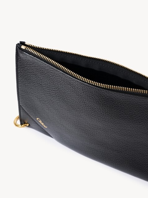 Chlo&eacute; Spin zipped pouch in grained leather