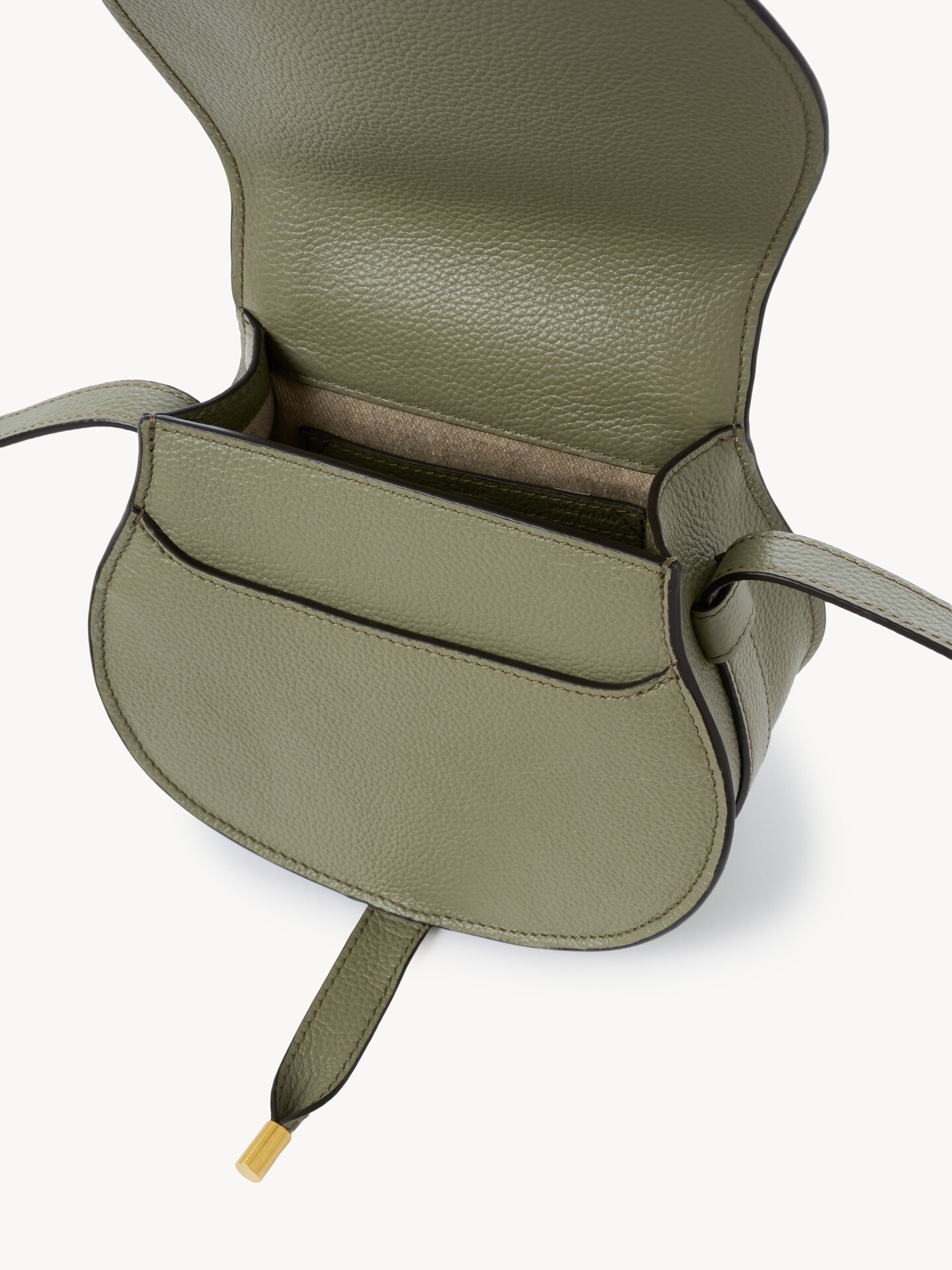 Bolso saddle Marcie peque&ntilde;o de cuero granulado - 6