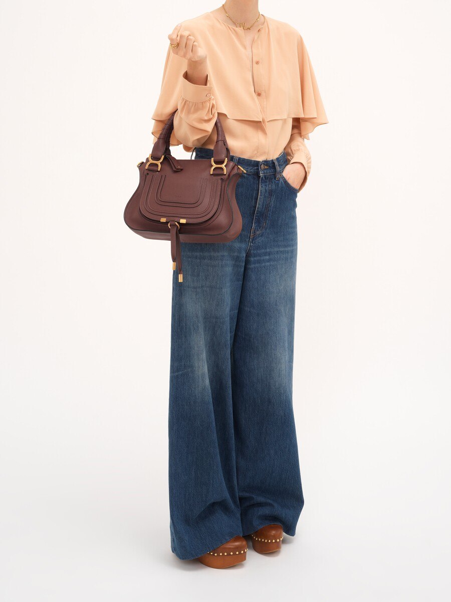 Small Marcie bag in grained leather - 8