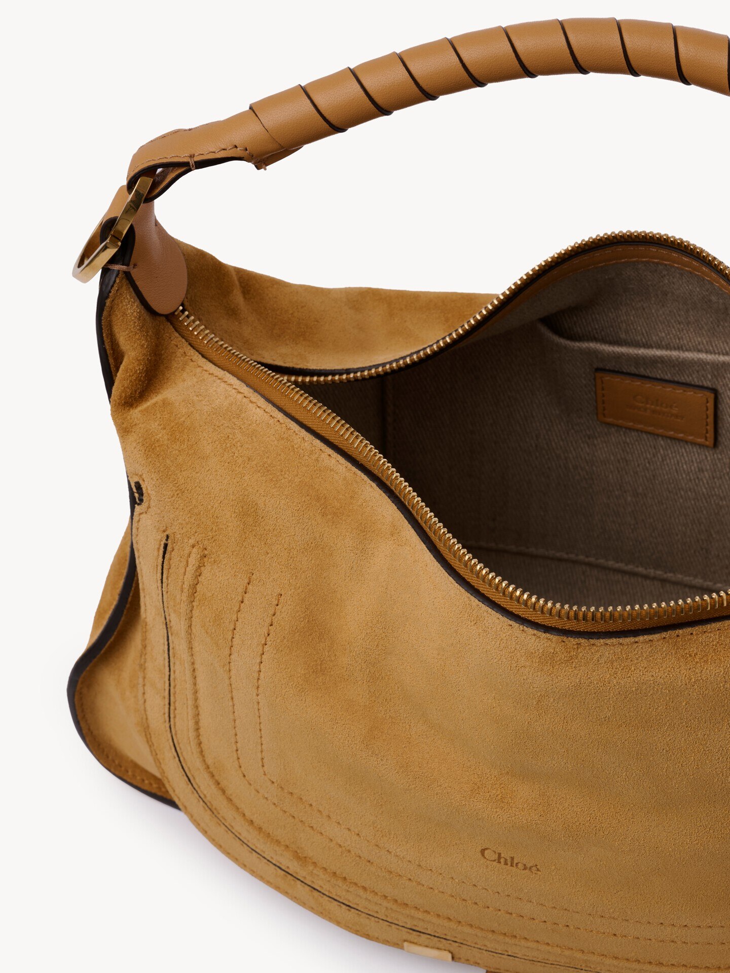 Small Marcie shoulder bag in suede leather - 8