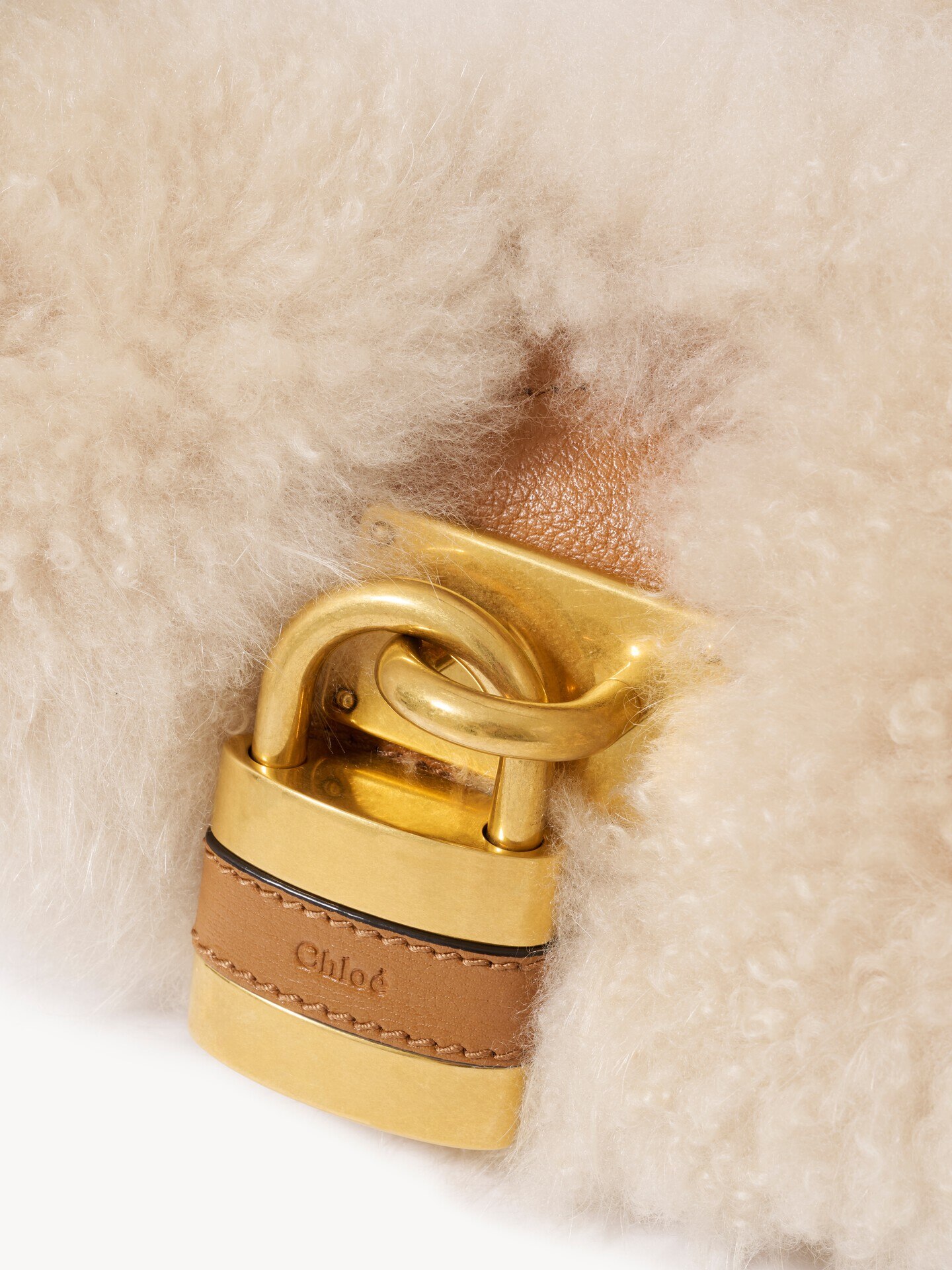 Paddington crossbody bag in shearling - 6.0