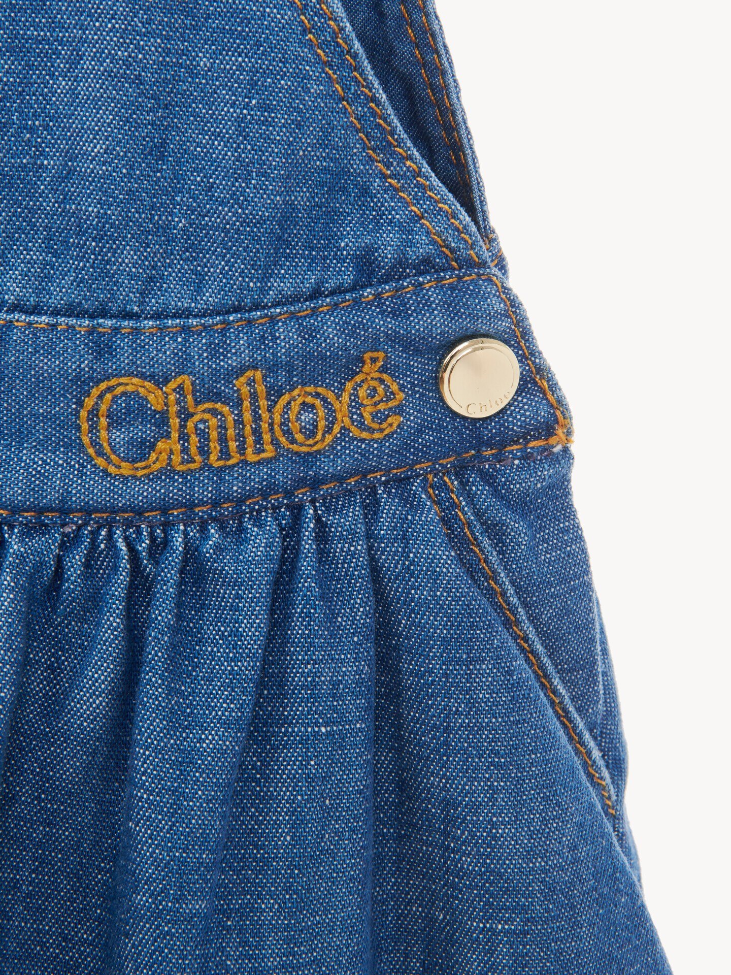 Kids' denim dungaree dress - 4