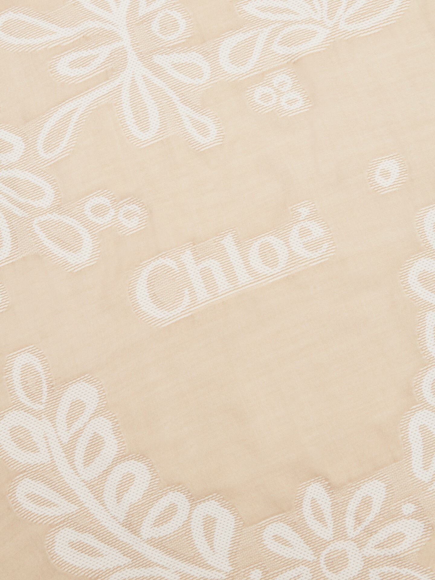 Rectangular stole in wool & silk broderie anglaise - 4