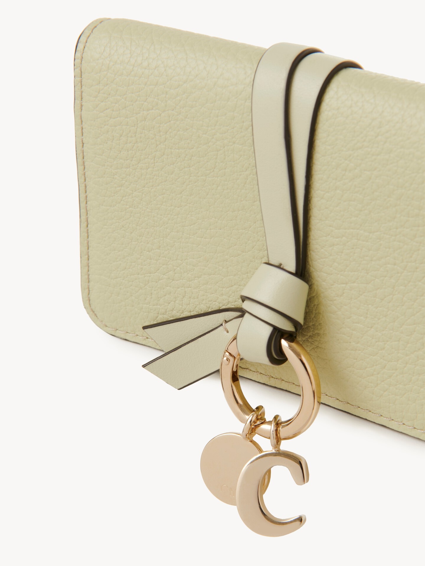 Alphabet card holder in grained leather - 6