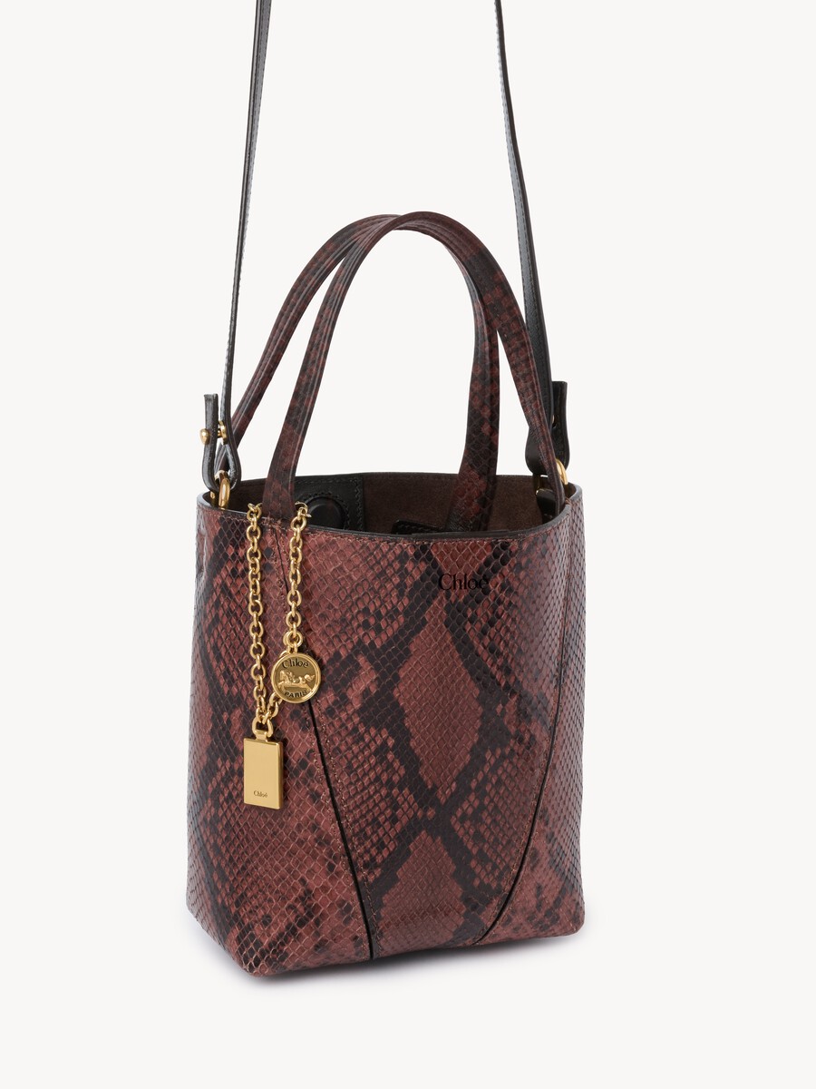 Bolso tote Chlo&eacute; Spin peque&ntilde;o cuero efecto pit&oacute;n - 5