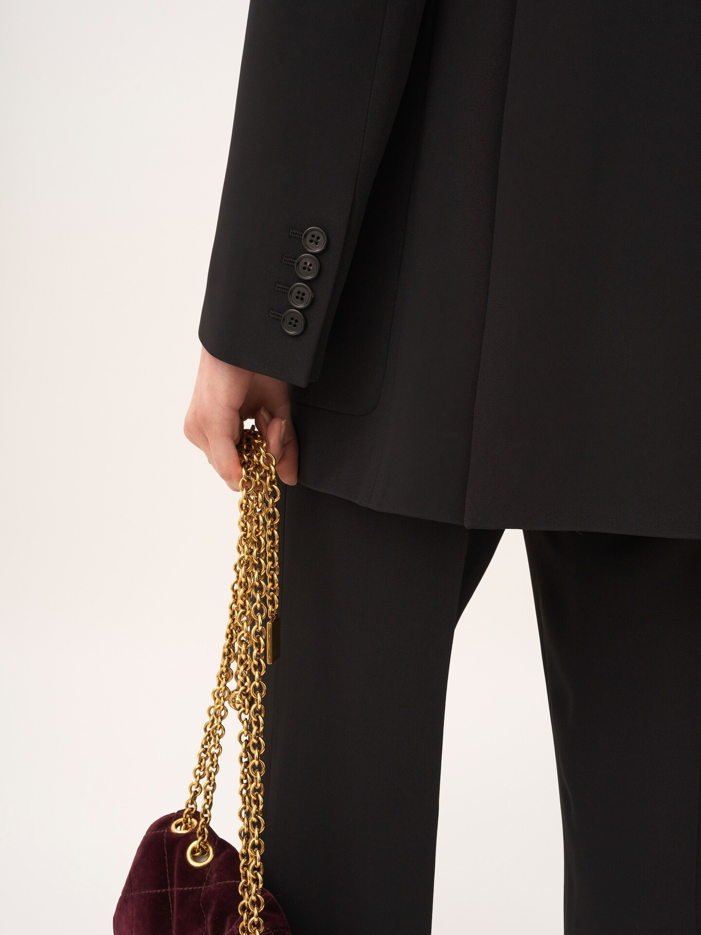 Double-breasted tailored jacket in a crêpe mix - 8