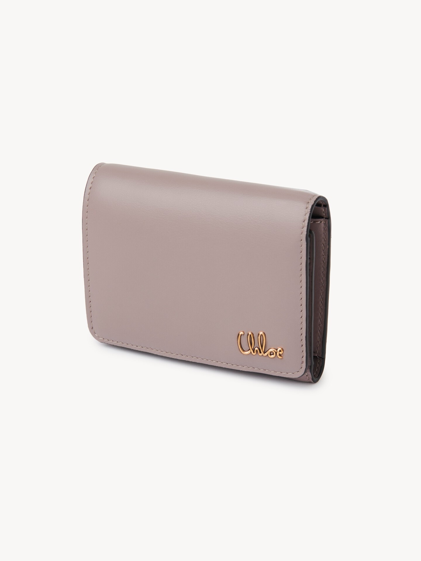 Small Chlo&eacute; Iconic tri-fold with coin pocket in shiny leather - 3