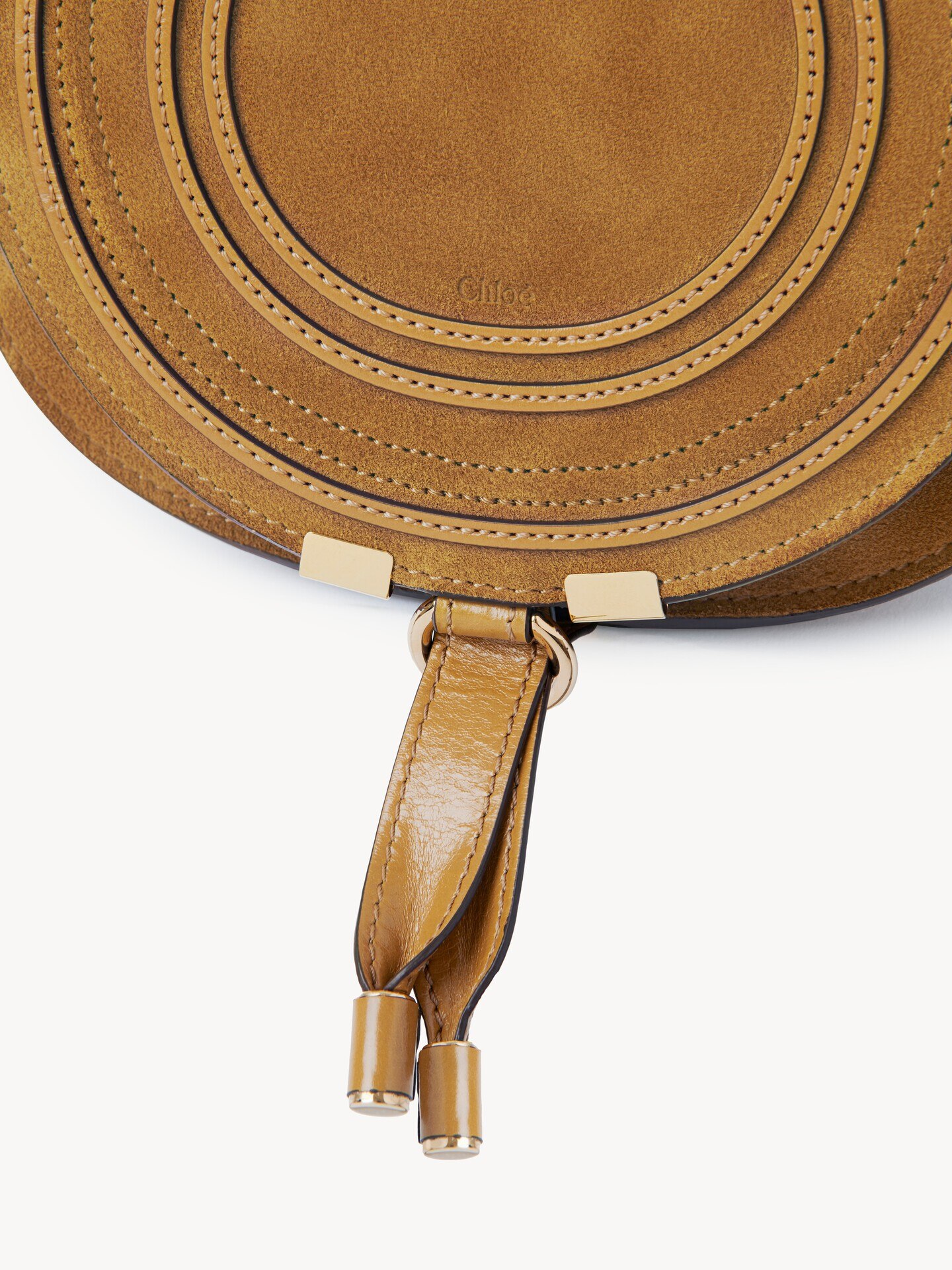Small Marcie saddle bag in suede leather - 7