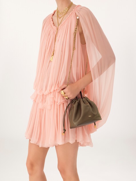Mini Chlo&eacute; Icons shoulder bag with chain in soft leather