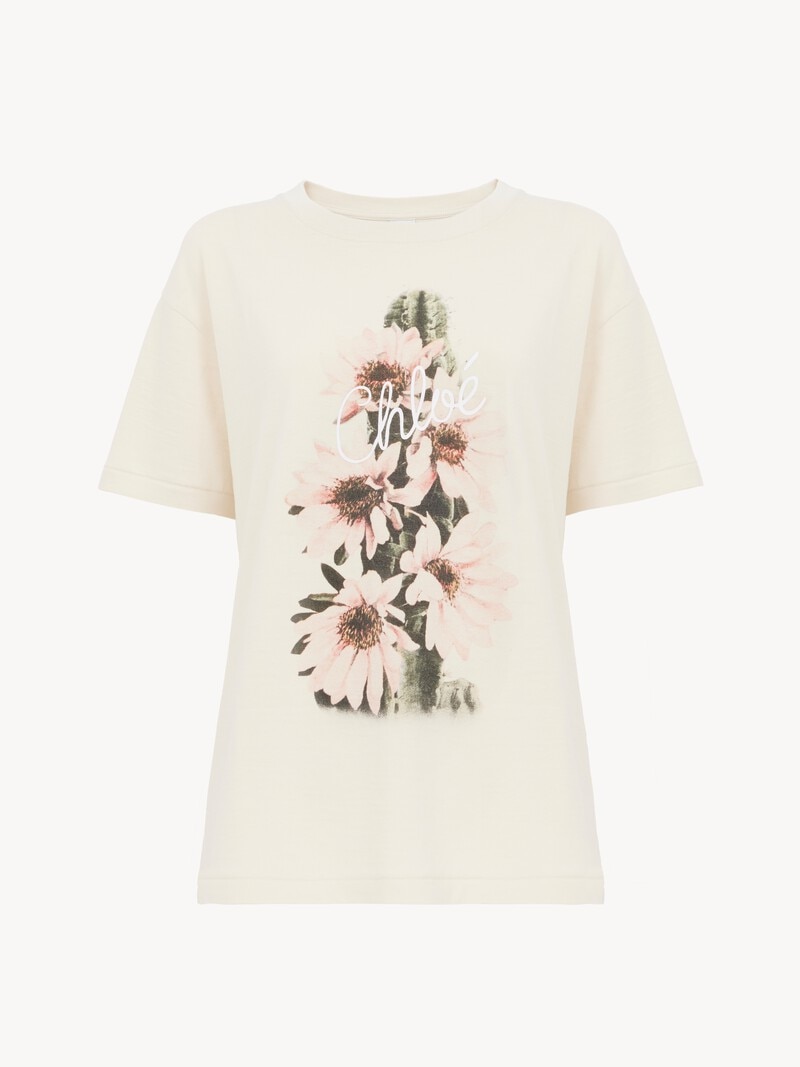 Generous logo T-shirt in cotton jersey by Chloé