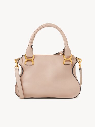 Borsa Marcie piccola in pelle lucida Deep Beige - Chloé
