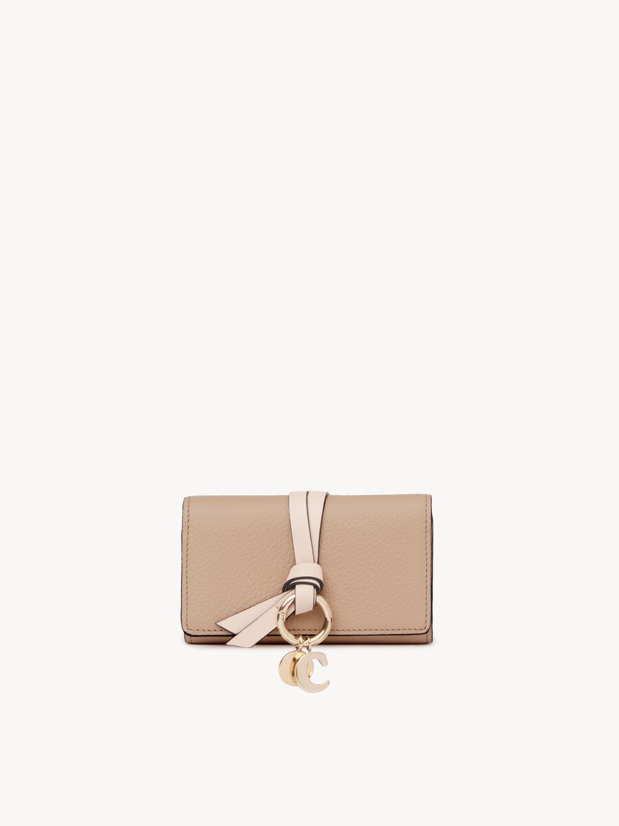 Alphabet key case in grained leather - 1