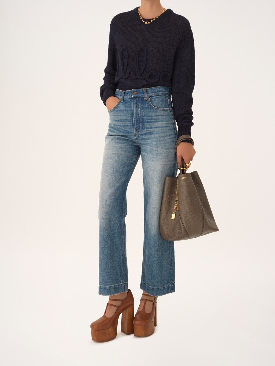 Chlo&eacute; Spin tote bag in grained leather - 7