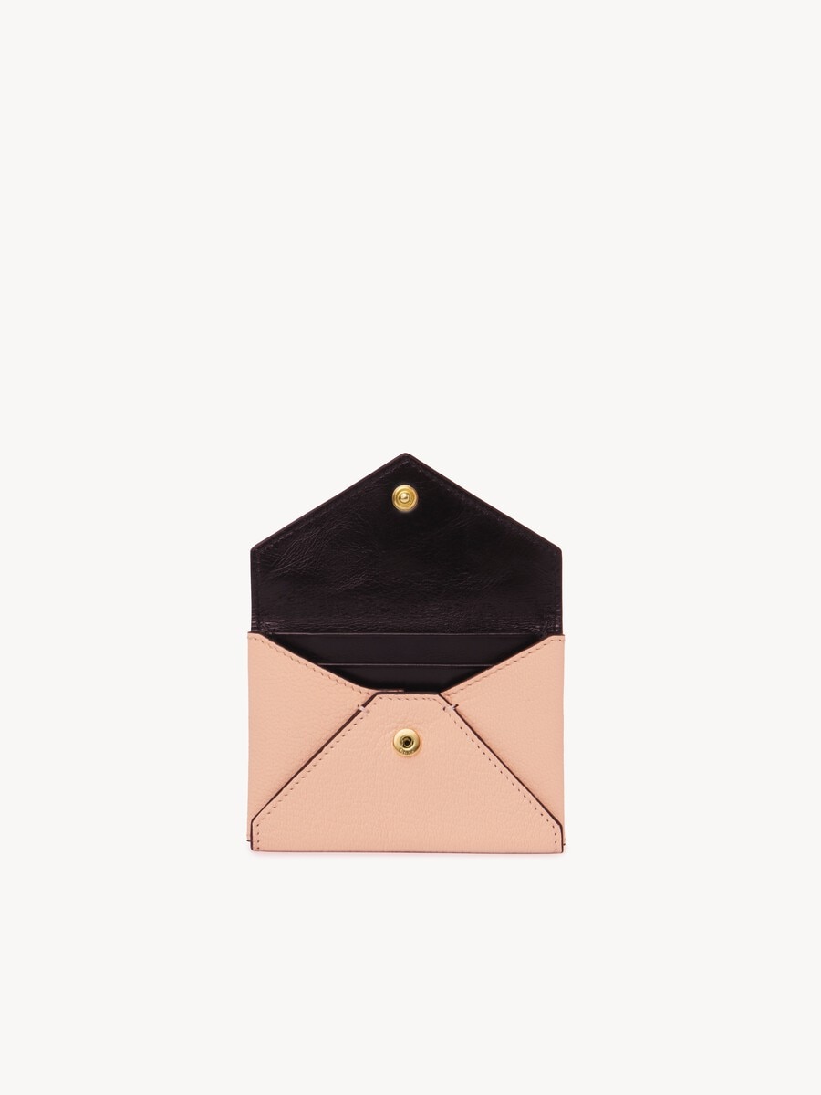 Envelope card holder in grained leather - 5