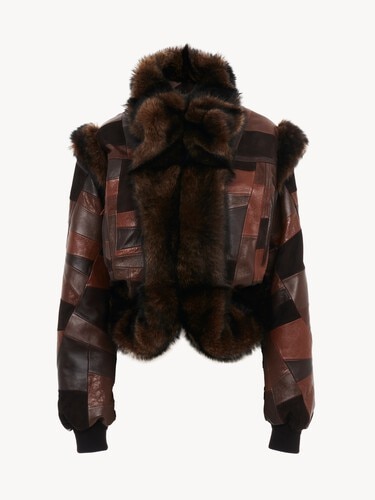 Short bomber jacket in leather - 2