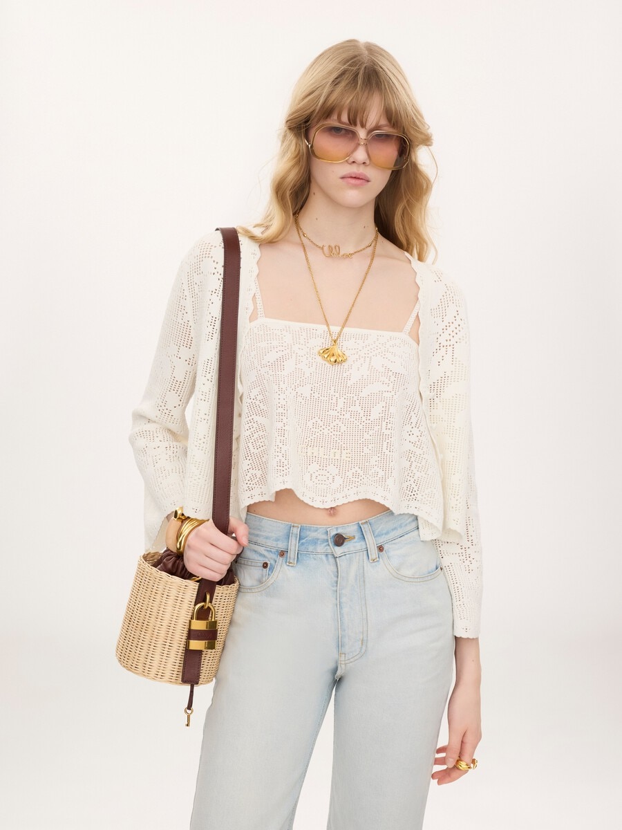 Small Paddington bucket bag in wicker - 3