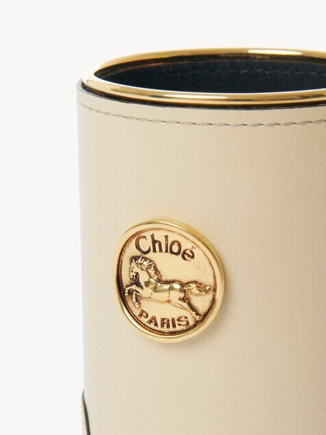 Perfume case in shiny leather