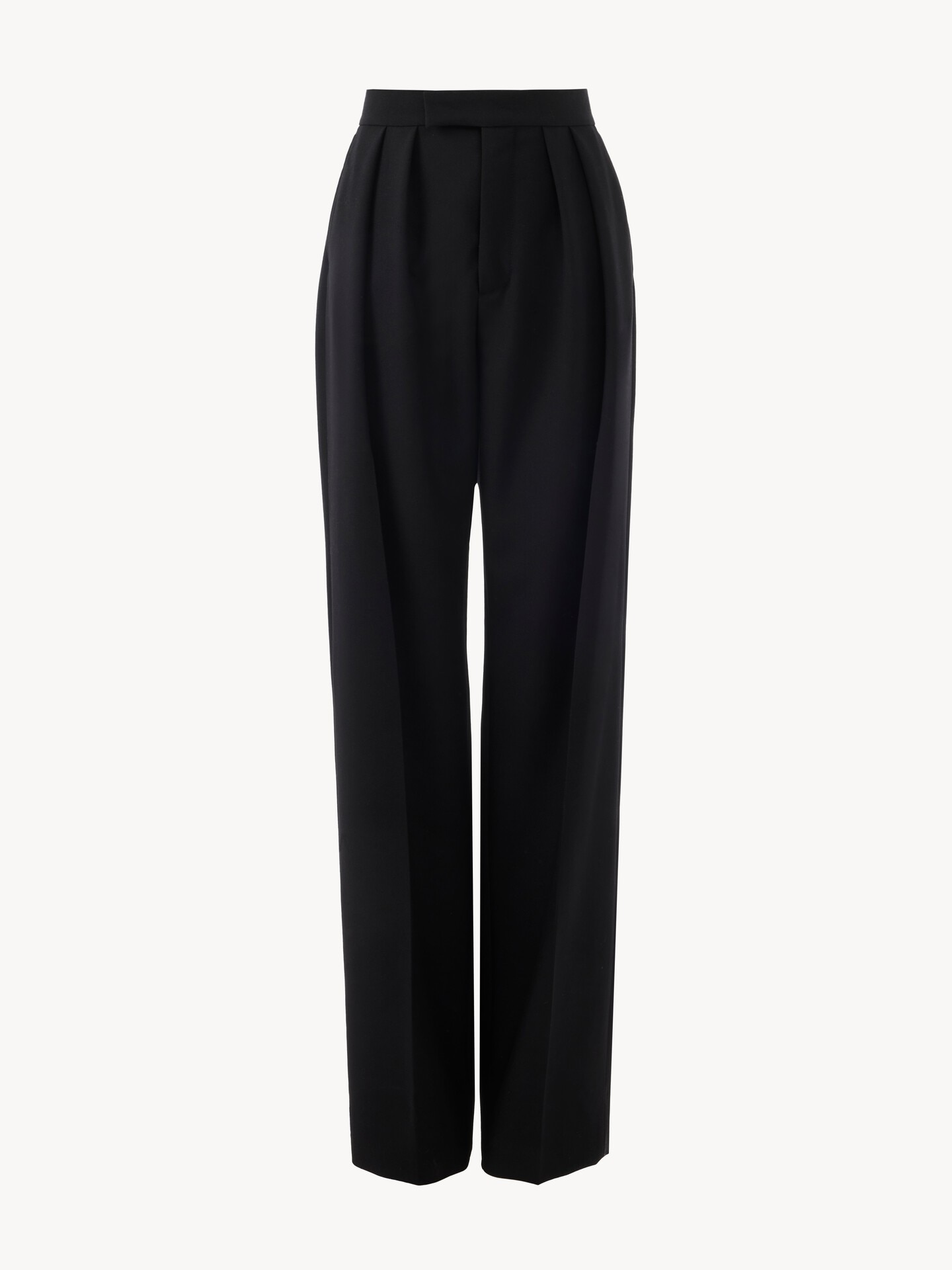 High-rise tailored pants in wool gabardine - 2