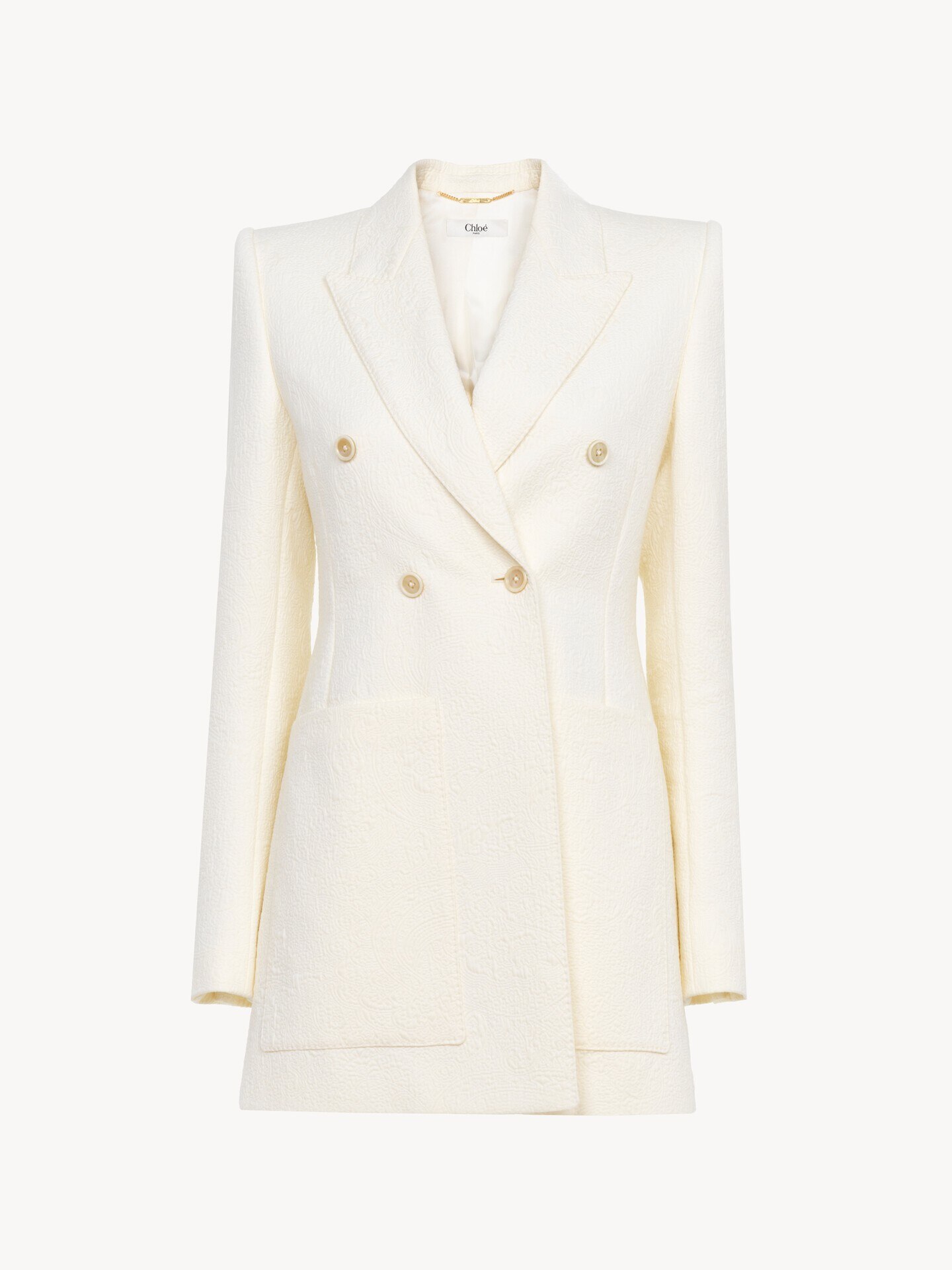 Tailored jacket in cotton-mix jacquard - 1