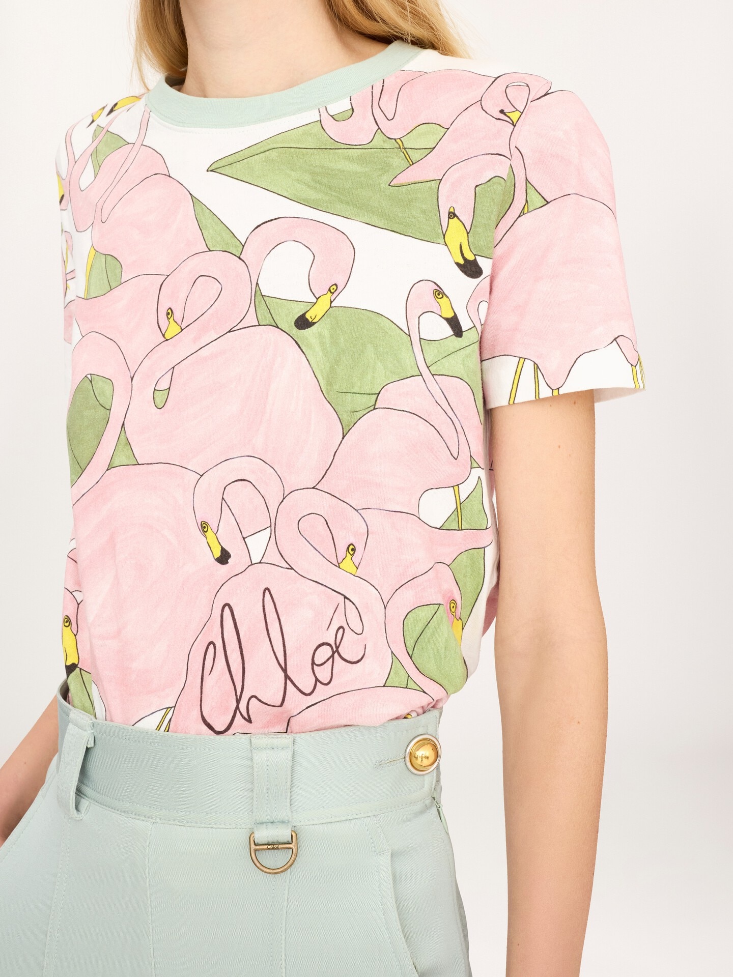 T-shirt ajust&eacute; en jersey de coton &agrave; logo - 5