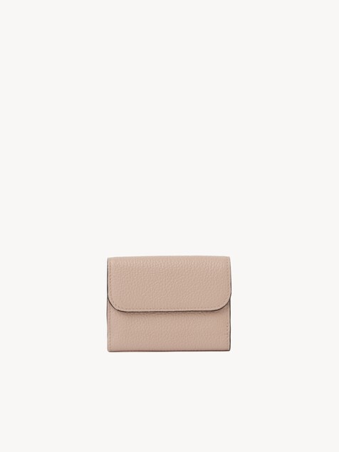 Mini Alphabet tri-fold in grained leather