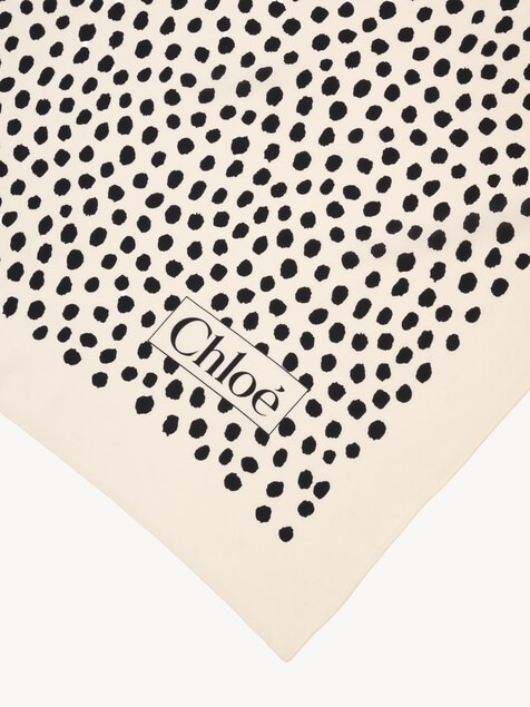 The Chlo&eacute; Spotted square scarf in silk