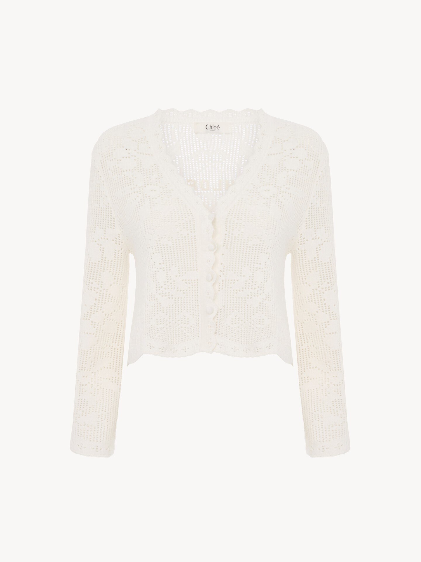 Cardigan court en maille de coton - 2