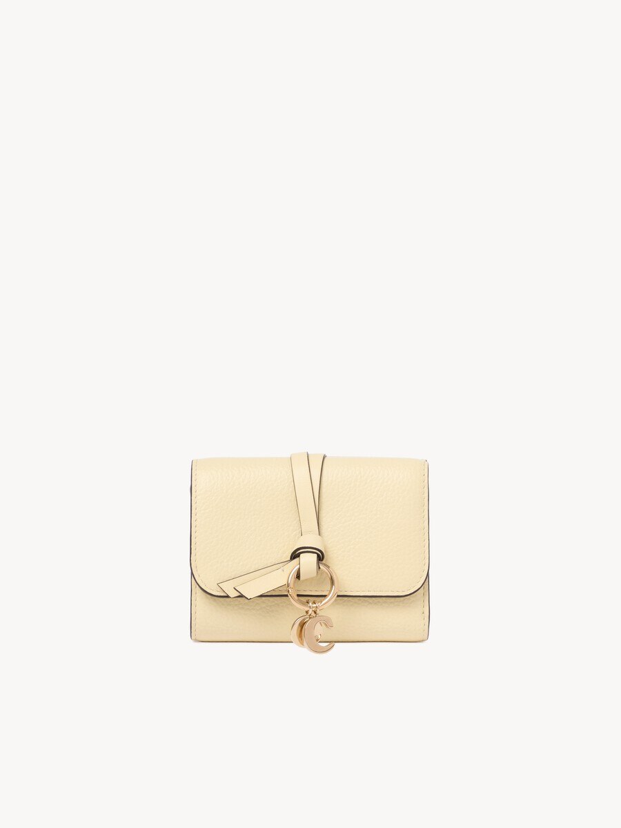 Small Alphabet tri-fold in grained leather - 1