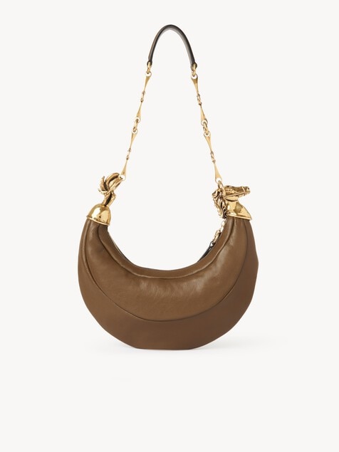 Sac port&eacute; &eacute;paule Chain Horse en cuir grain&eacute;
