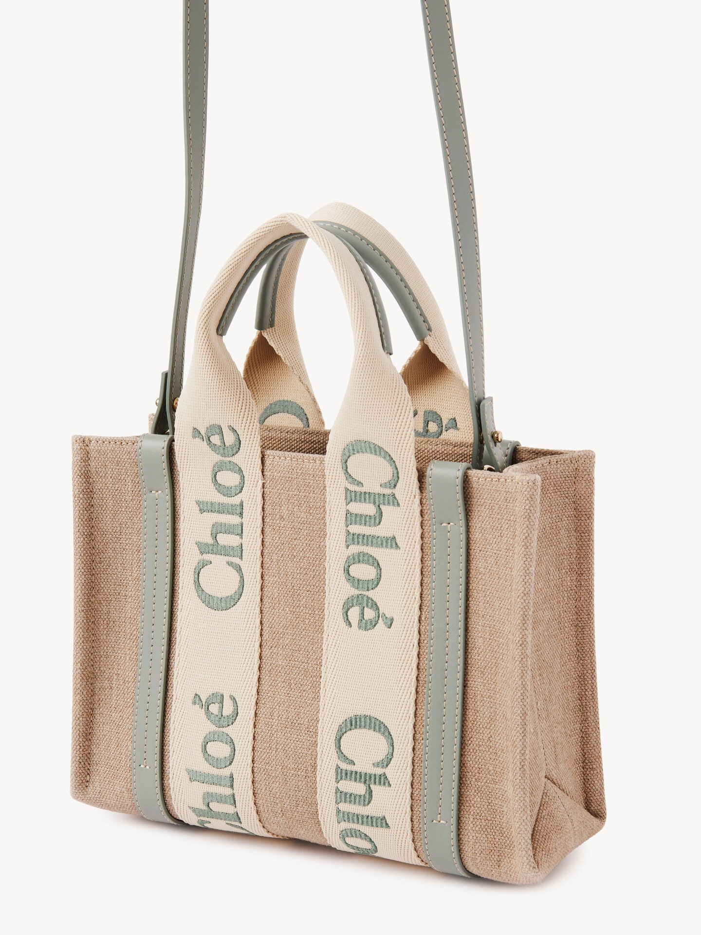 Petit sac cabas Woody en toile de lin - 4