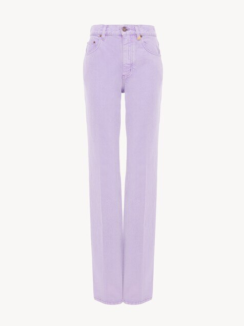 デニム製ストレートジーンズ