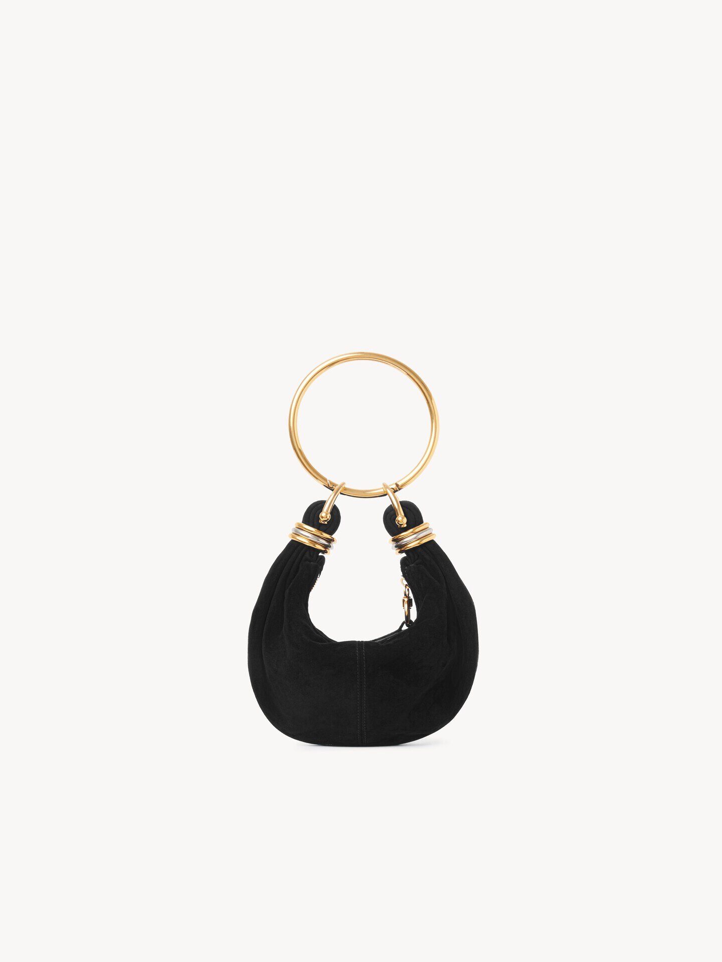 Mini Bracelet Hobo bag in suede leather - 1.0
