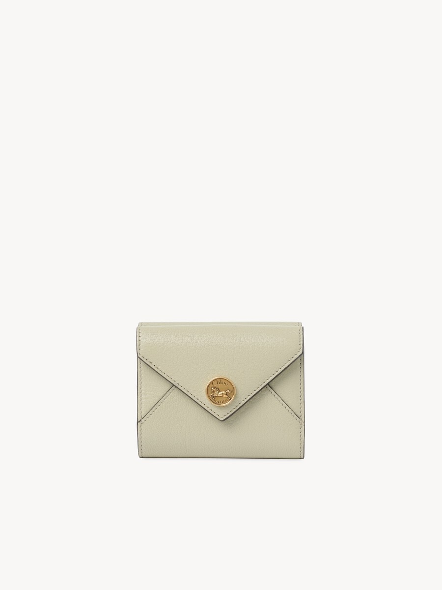 Small Envelope tri-fold in grained leather - 1