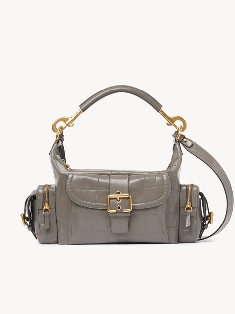 Sac Camera bag en cuir effet crocodile