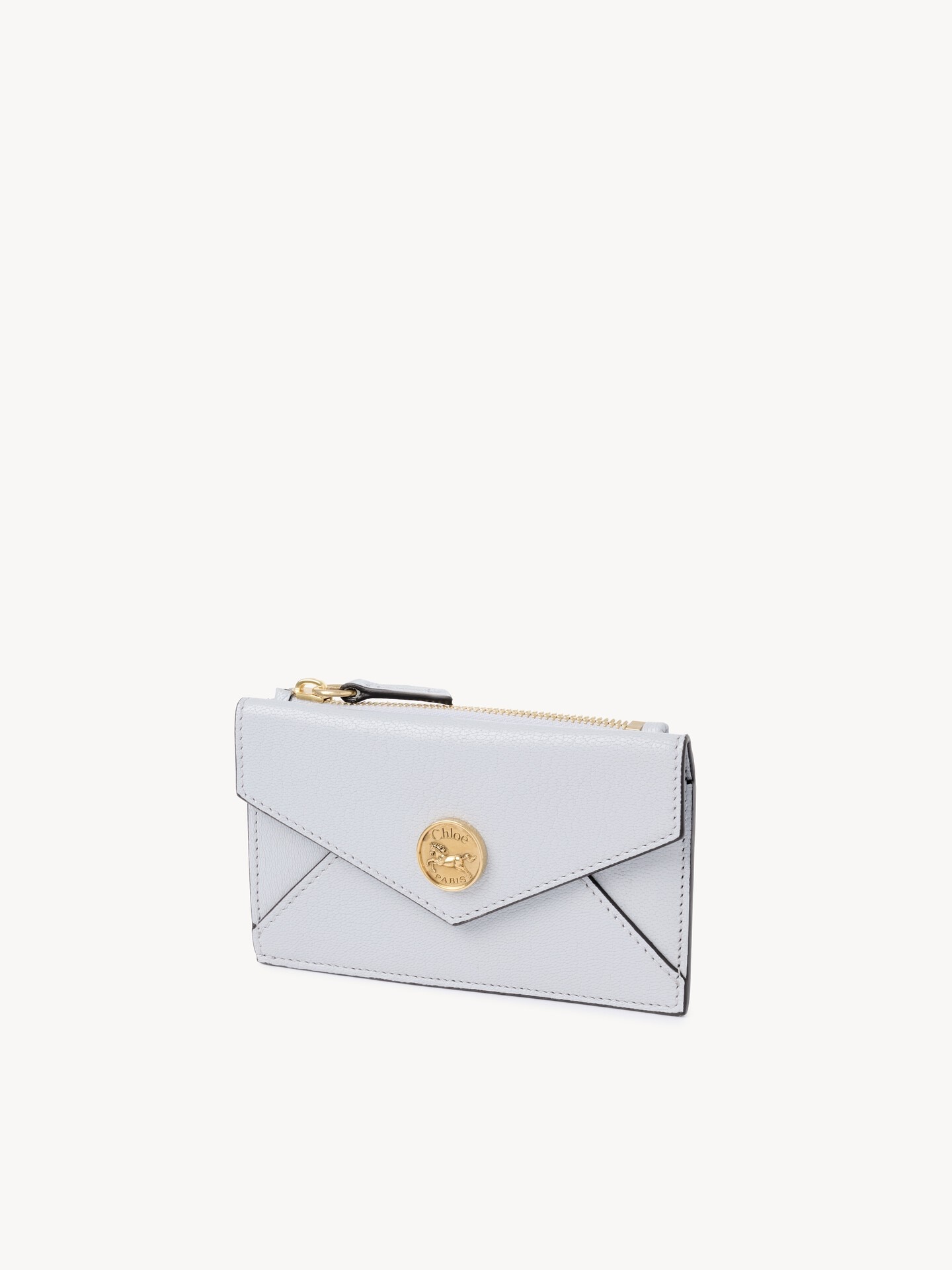 Small Envelope purse with card slots in grained leather - 2.0